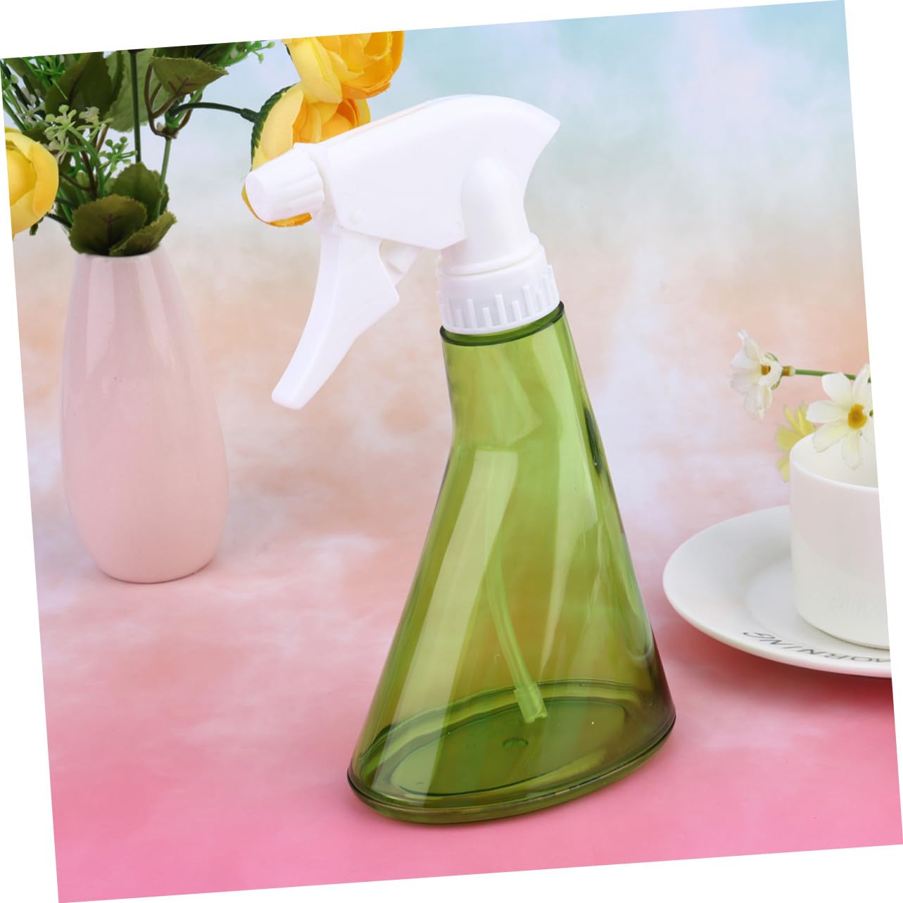 2stücke Kunststoff Sprühflasche Mit Feinem Nebel Wiederbefüllbar Leichte Gießkanne Für Pflanzen Friseursalon Haushalt Transparent Braun Langlebig Einfach Zu Bedienen