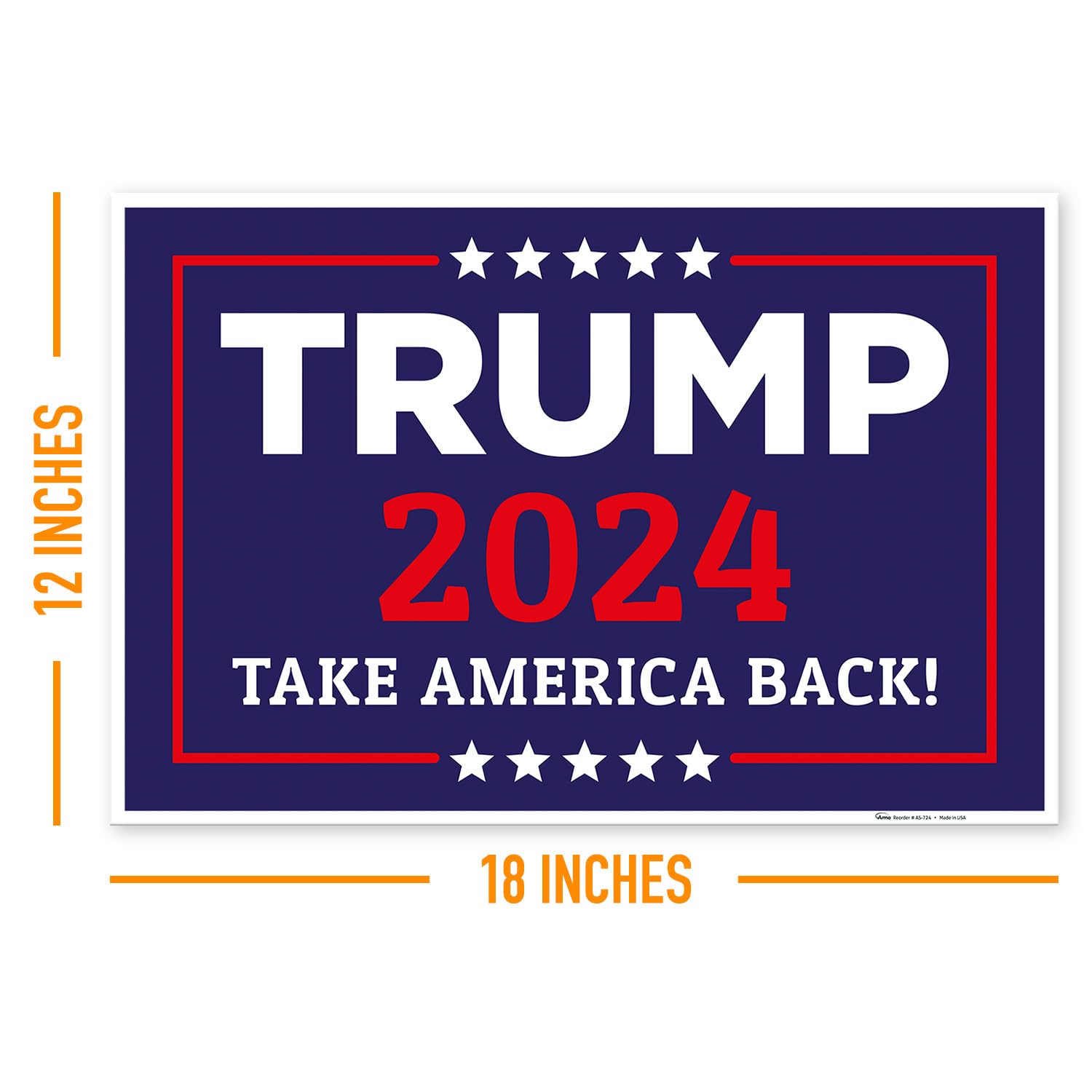 ANOER Bandiera decorativa da giardino con Donald Trump 2024 Make America Great Again su entrambi i lati, 30,5 x 45,7 cm, decorazione per prato