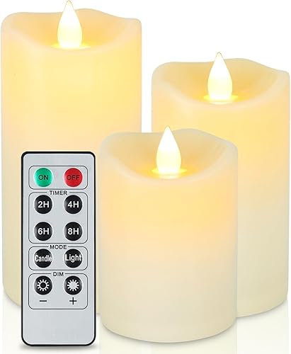 Aignis Velas LED sin llama, velas impermeables para interiores y exteriores, funcionan con pilas, para decoración del hogar y boda, exquisito juego