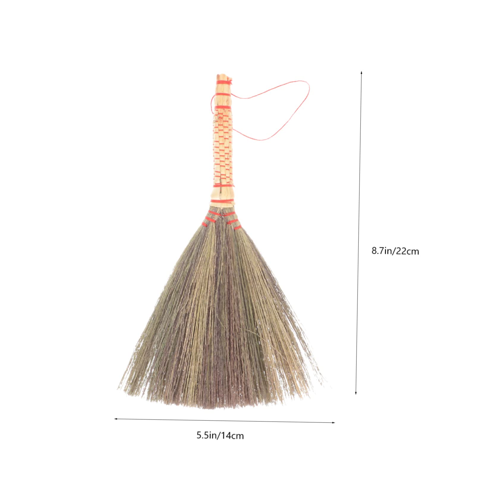 Unomor Broom Small Broom Cleaning Broom Cleaning Accessory Natural Handmade Broom Natural Broom Cleaning Duster Mini Decor Straw Brooms for Floor Cleaning Asian Brooms Brown Hair