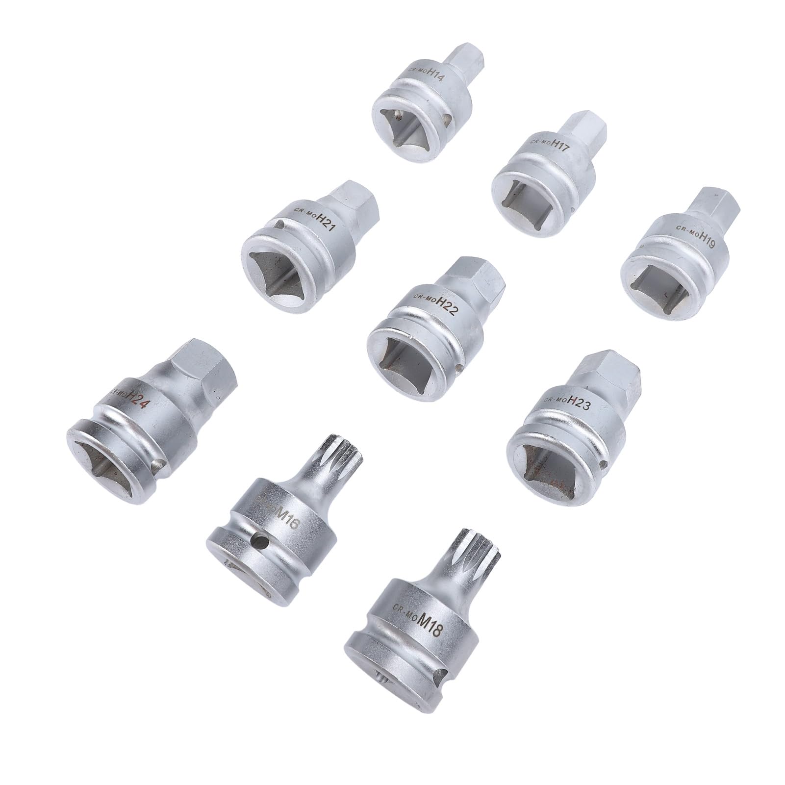 Cocoarm 3/4 Cala Napędowy Gniazdo Uderzenia Sześciokątne Zestaw do Gniazda 3/4 Wpowetek Sterujący CR MO 14 Mm do 24 Mm Spline Bit Setk dla M16 M18 z Wysokim Znakiem Kontrastowym i skrzynką Pamięci