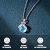 Lueaurra Cadeau pour Femme Collier Pierres de Lune Idee Original Cadeau Ado Fille Cadeaux Noel Femme Anniversaire Collier pour Fille Maman Sœur Amie #1