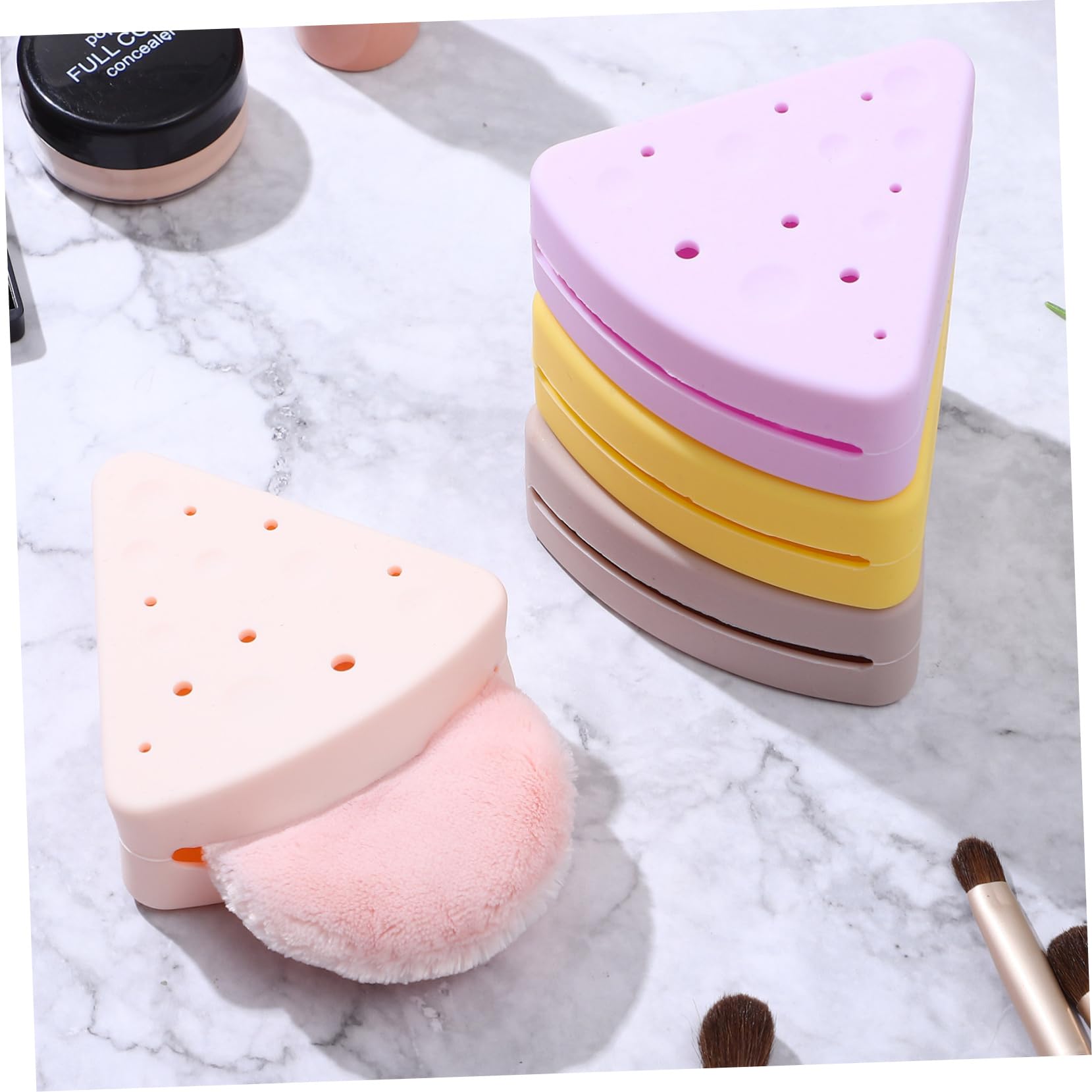 Beavorty 12stücke Teiliges Makeup Schwamm Praktische Aufbewahrung Für Beauty-schwämme Sanften Farben Für Reisen Und Zuhause