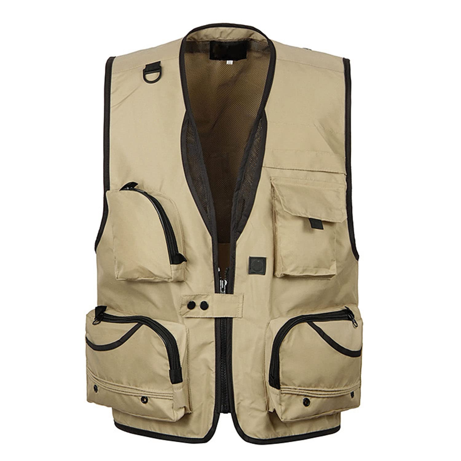 Chaleco para Hombre Chaleco Multibolsillo para Exteriores Chaleco Transpirable De Malla Chaqueta Multifuncional para Pesca Fotografía Viaje