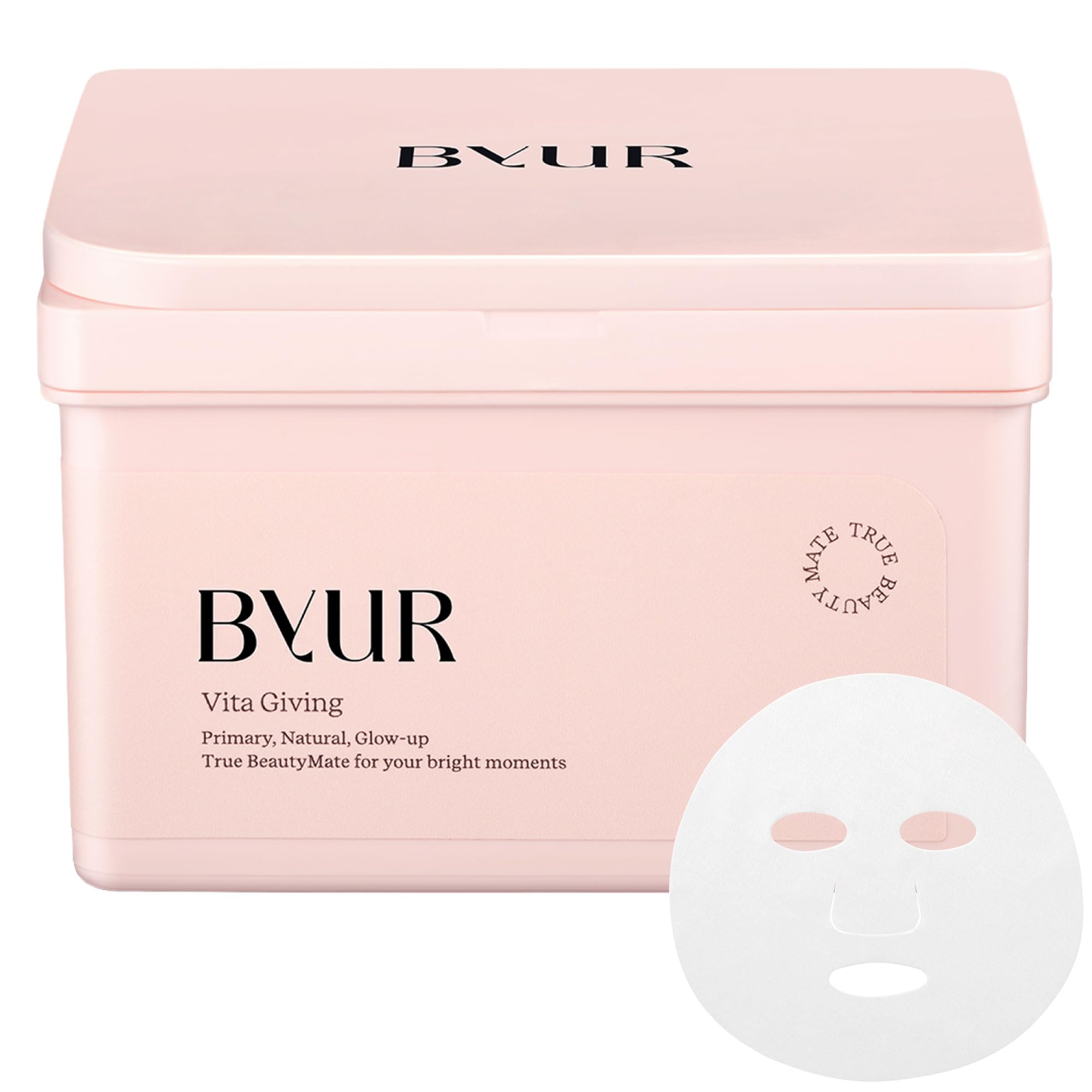 ByUR バイユア デイリーマスク フェイスパック シートマスク ビタギビング 30枚 大容量タイプ30枚入り