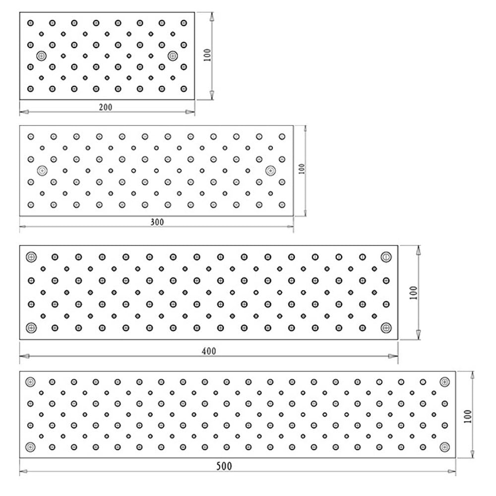 Piastra ottica piana, breadboard sperimentale ottica, piattaforma di lavoro con isolamento dalle vibrazioni a nido d'ape in acciaio inossidabile(300 * 100 * 12)