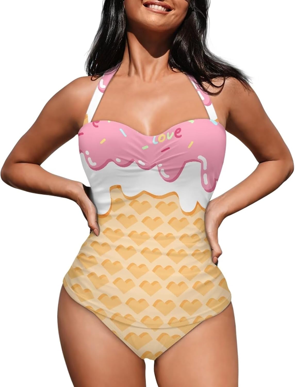 Womens Vintage Retro Bikini Wrap Front Slimming Swimsuits Halter Strap Sexy Bathing Suit Vintage Bikini Beachwears