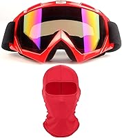 Vista 55 de Gafas de motocicleta con máscara facial, resistentes al viento, gafas de esquí de carreras de motocross, gafas protectoras de seguridad
