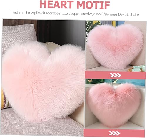 Miniatura 8 de ABOOFAN Almohada de corazón rojo Vanlentines, almohada para el día de San Valentín, almohada mullida para sofá cama, almohada en forma de corazón,
