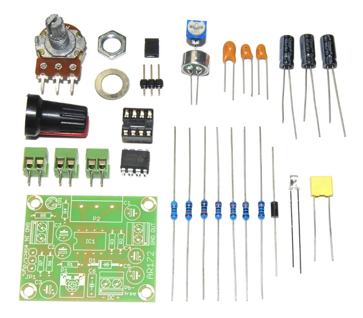 AR172 - Amplificatore per microfono, regolabile in elettromagnete, verde