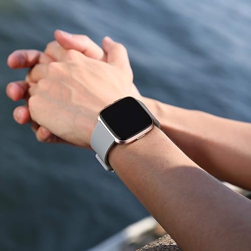 Miniatura 5 de Paquete de 8 correas deportivas compatibles con Fitbit Versa 2Fitbit VersaVersa LiteVersa SE, correas clásicas de silicona suave de repuesto para