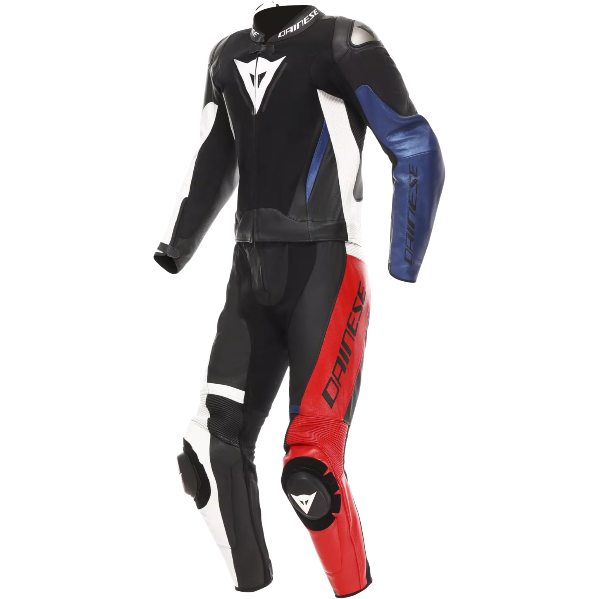Dainese Demon Sprint Dwuczęściowy skórzany kombinezon motocyklowy, czarny/biały/czerwony, 48