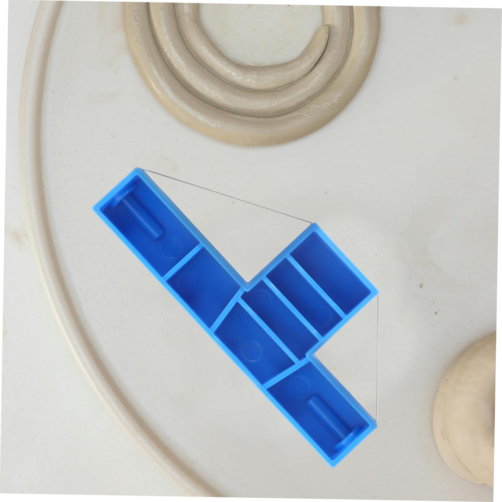 Artibetter 5 Pezzi Strumento di Taglierina Angolare Strumenti di Ceramica Filo Modellazione Scultura Cutter Forniture Argilla Artigianato Fabbricazione Kit di Strumenti Argillosi Plastica Blu