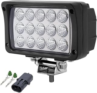 45W LED Work Light 6In Rear LED Flood Light Ultra brightness Rectangular 12V Cab LED Fog Light Compatible With John Deere Tractors, Combine, Forestry Equipment