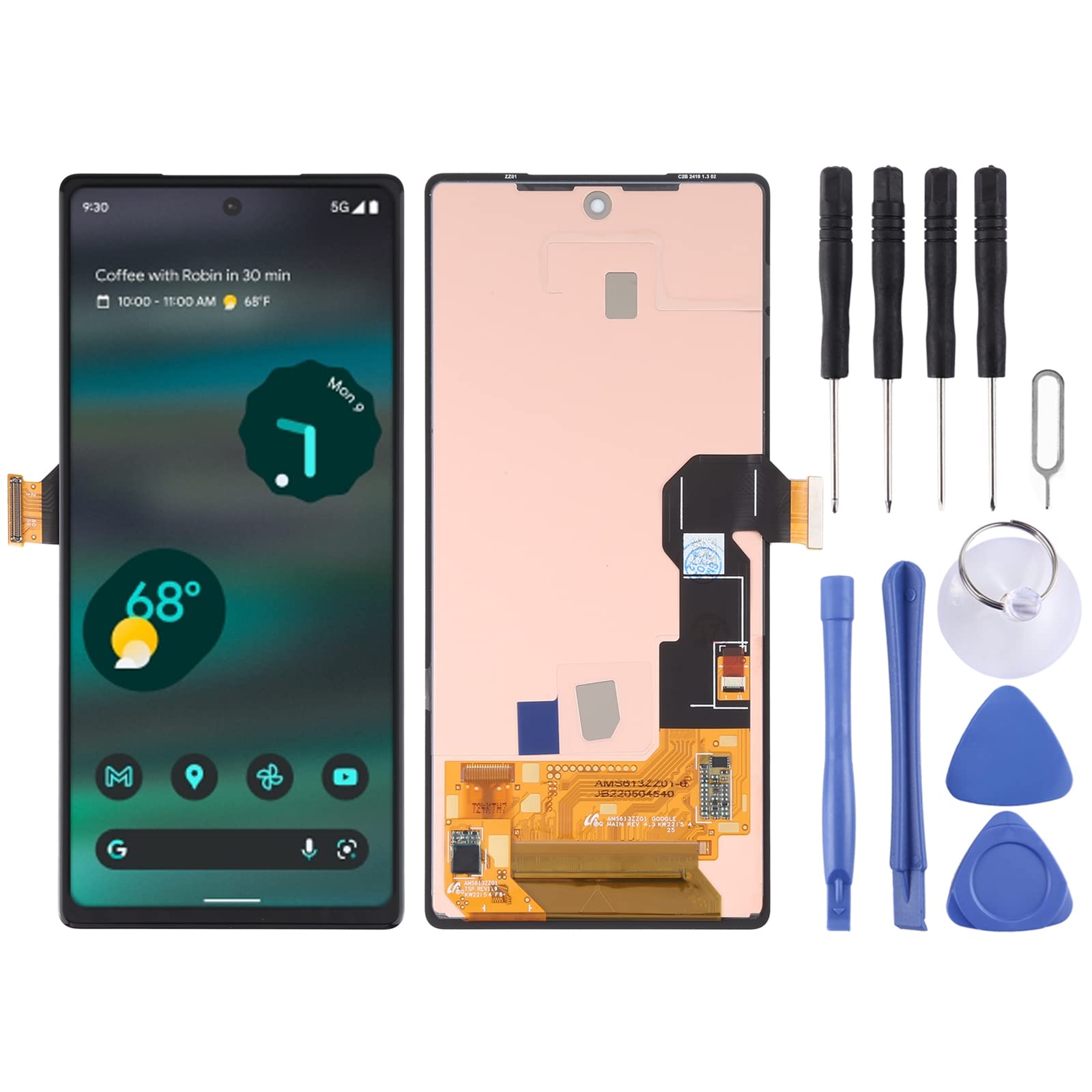 OLED HDR LCD Screen and Digitizer Full Assembly for Google Pixel 6A GX7AS GB62Z G1AZG
