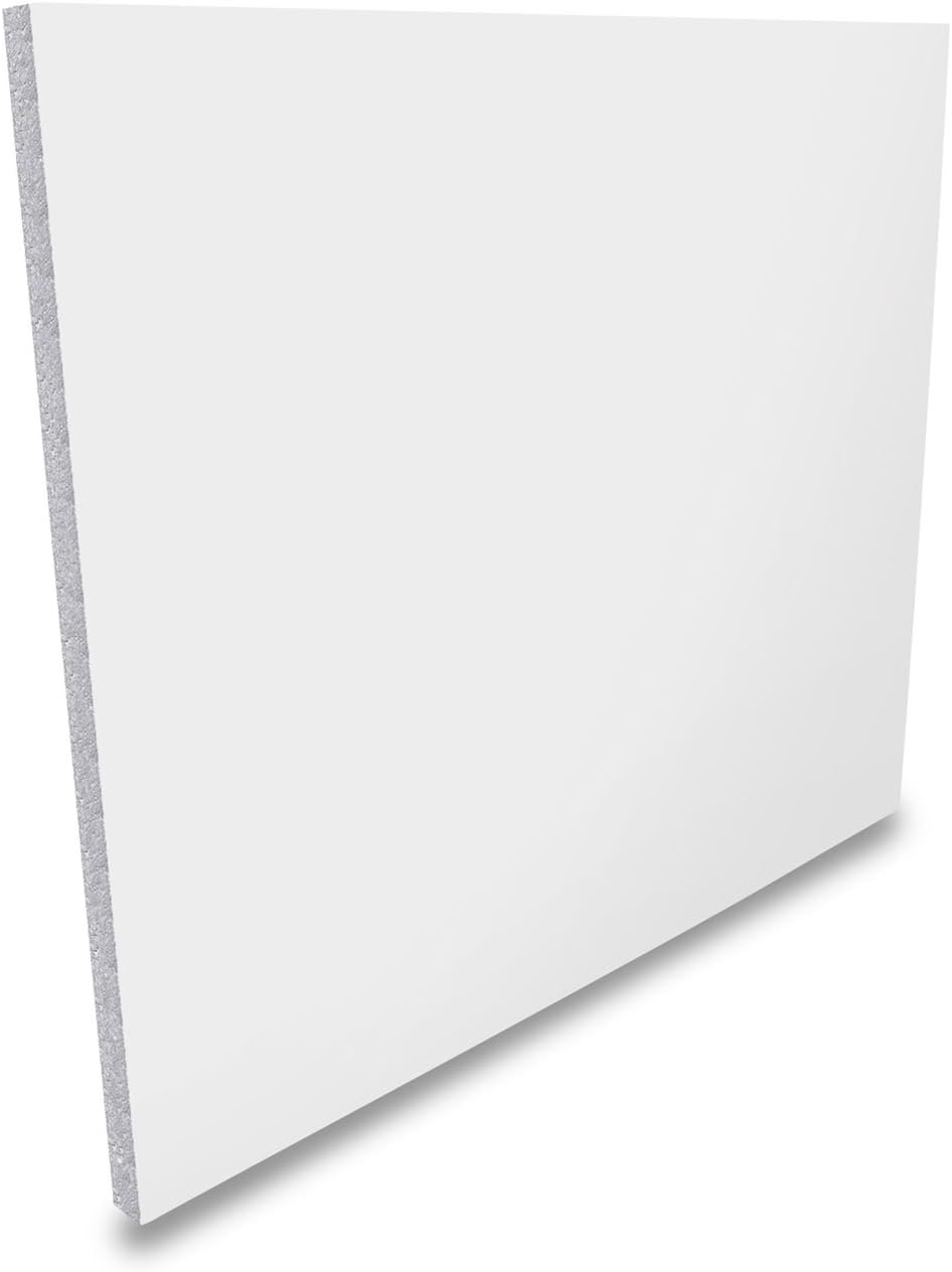 White UPVC Flat Door Panel (W: 750mm x H: 750mm x D:20mm) 20mm Thick Plastic Half Foam Filled