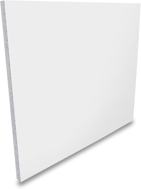 White UPVC Flat Door Panel (W: 750mm x H: 750mm x D: 28mm) 28mm Thick Plastic Half Foam Filled