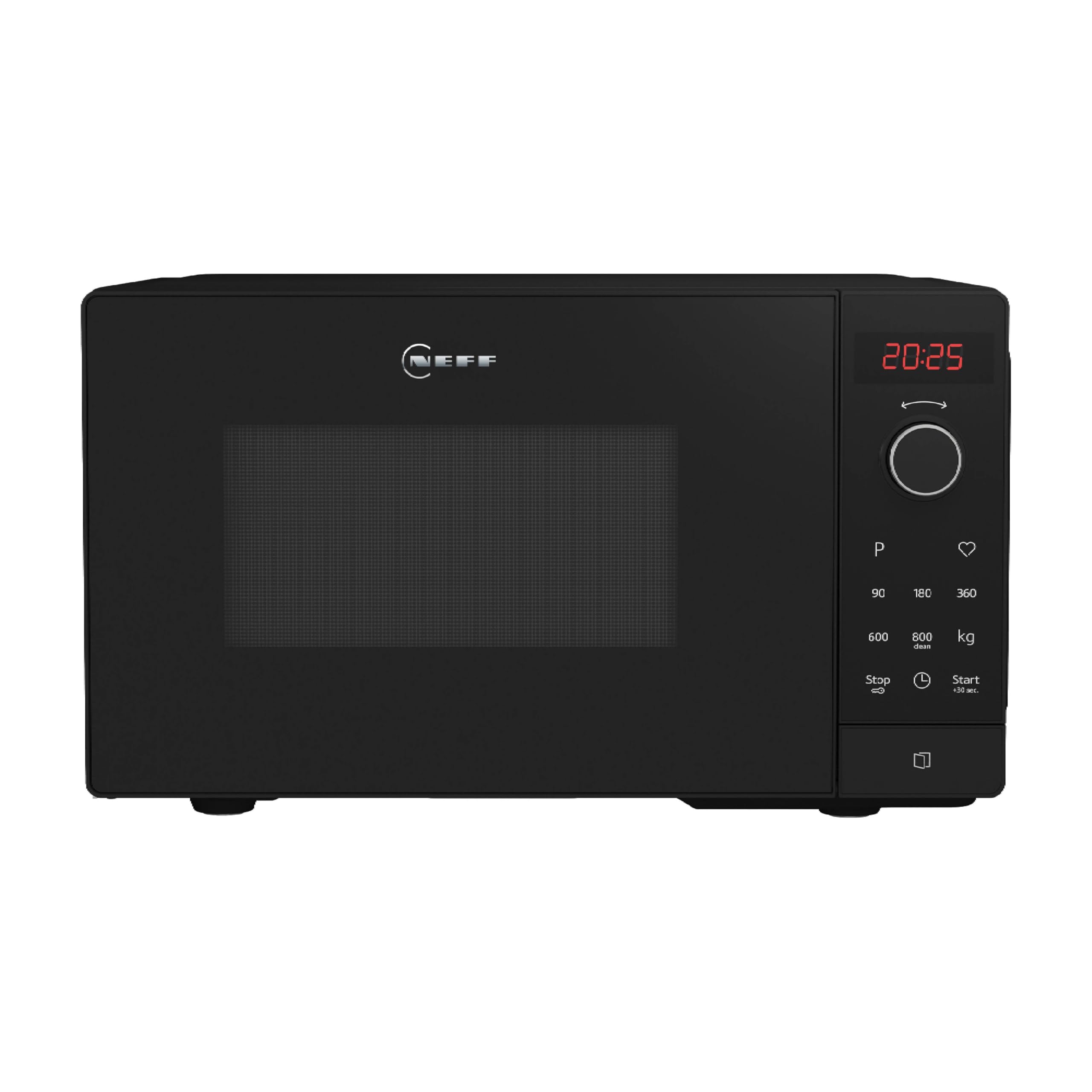 NEFF FLAWG20S2, N 30, Mikrowelle, 44x26 cm (BxH), LED Display, Bedienknebel & 1 Touch Buttons, seitliche Drehtür, Atomatikprogramme, Easy Clean, Easy Clock, Schwarz