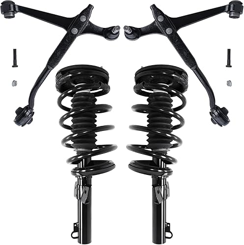 Miniatura 146 de Detroit Axle - Kit de 4 brazos de control delanteros para Chrysler 300 Dodge Challenger Charger Magnum, 2 brazos de control delantero inferiores con