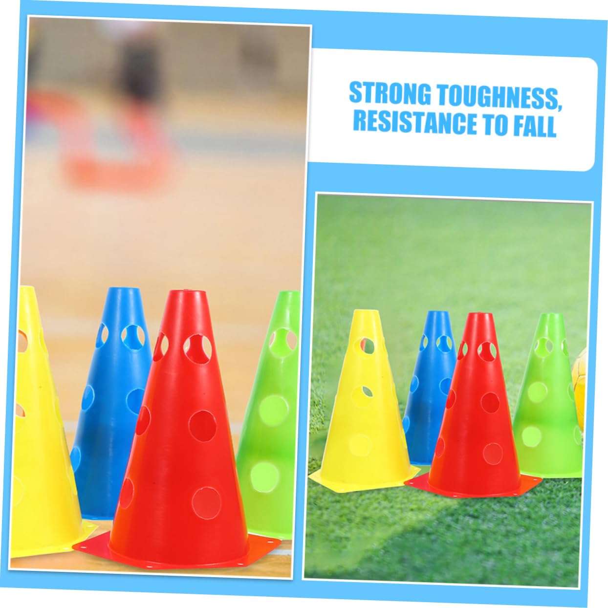 Toddmomy Set 12 Coni Allenamento Calcio in Plastica PE Alta Resistenza e Flessibilità per Migliorare Coordinazione Occhio-Mano in Allenamenti Sportivi