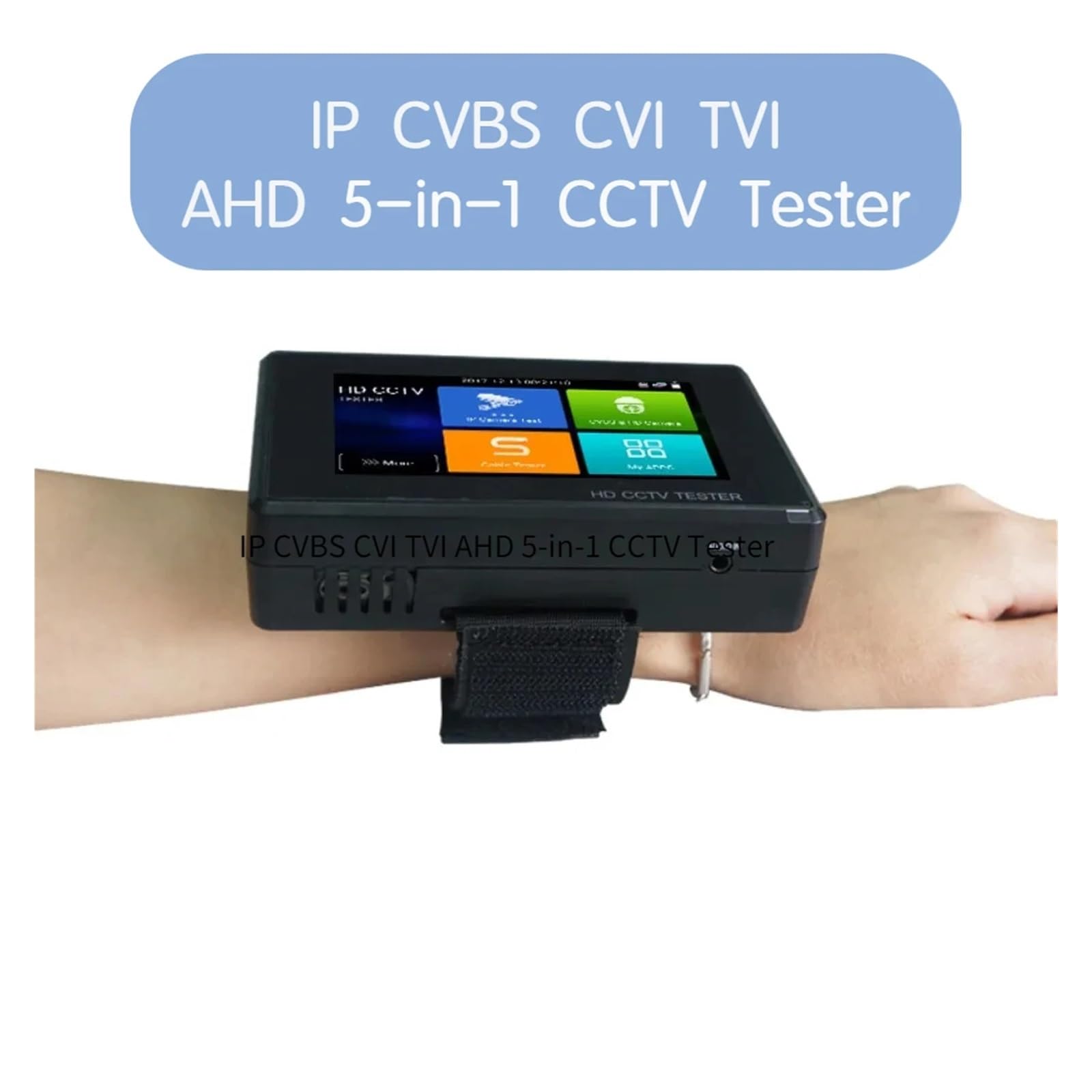 Tester CCTV, Tester CCTV IPC1800SN analogico 4 pollici 5 in 1 8MP TVI AHD CVI e tester telecamera IP 4K H.265 con monitor POE/IP tracciante cavi