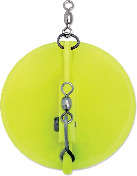 Luhr Jensen 5560-001-0080 Luhr Jensen Dipsy Diver Lure, Freshwater, Size 001, 4 1/8, 50' Depth, Chartreuse/White Bottom, per 1