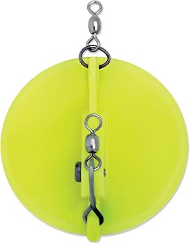 Luhr Jensen 5560-001-0080 Luhr Jensen Dipsy Diver Lure, Freshwater, Size 001, 4 1/8, 50' Depth, Chartreuse/White Bottom, per 1