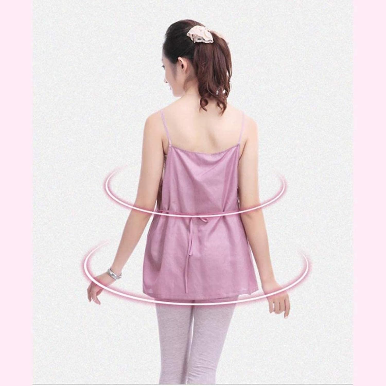 KFJZGZZ Radiation Protection Suit, Four-Leaf Clover Metal Silver Fiber Radiation Suit Suspenders Maternity wear Inside wear (Color : Pink) MU415 (Color : Pink) : Clothing, Shoes & Jewelry