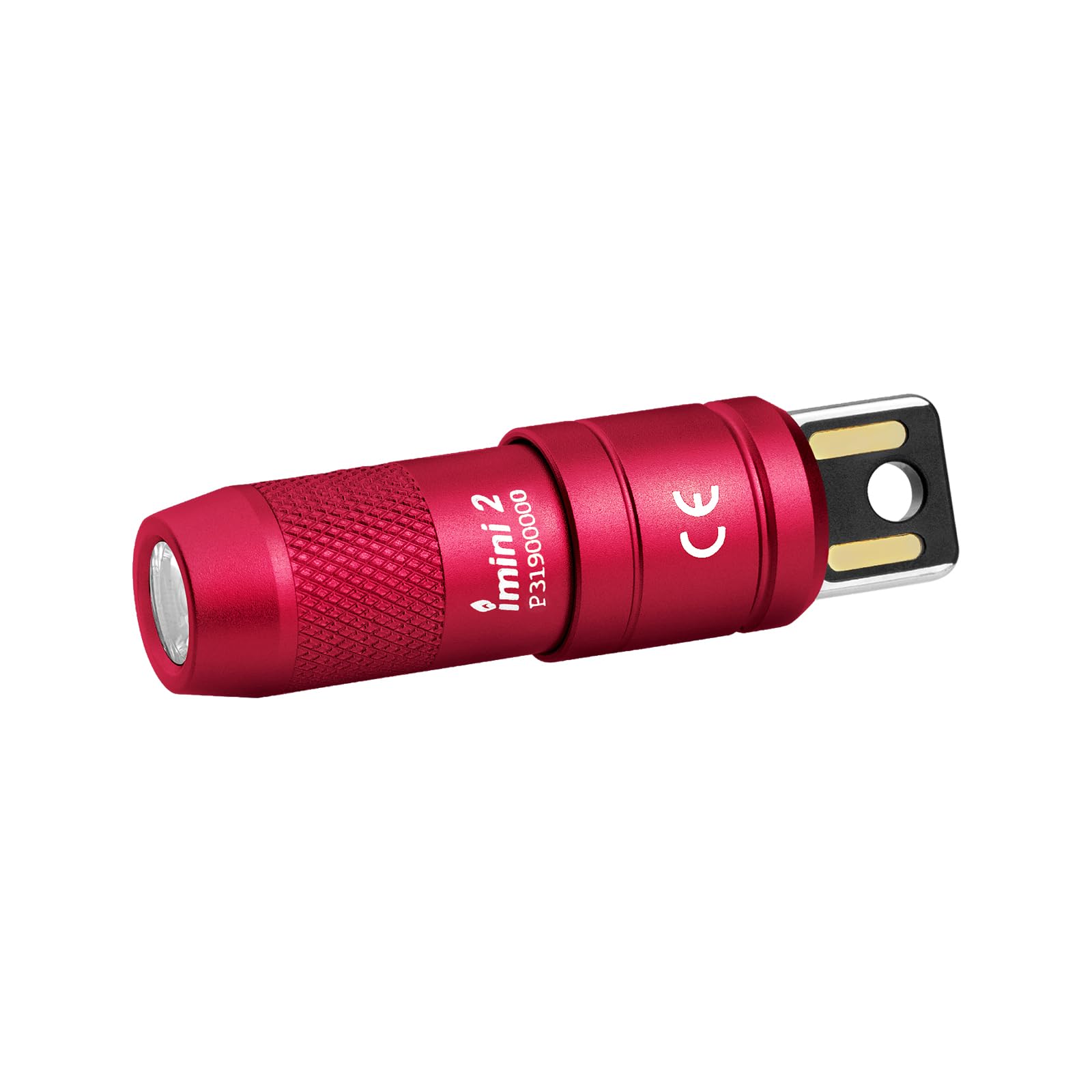 OLIGHT IMINI 2 Keychain Light 50 Lumens EDC Rechargeable Mini Torch, Magnetic Base Lamp with Integrated USB Plug, High Performance Compact LED Flashlight for Daily Carry (Passionate Red)