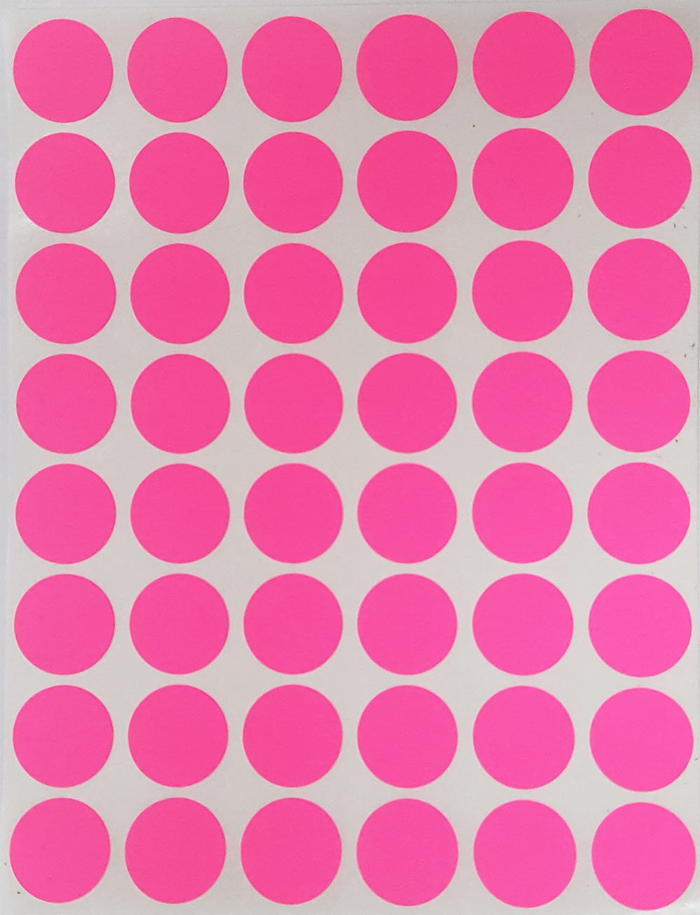 Royal Green Write Dot Sticker 11/16" Inch Color-Coding Labels for Inventory Office Supplies & Home (17mm), 4800-Pack (Neon Pink)