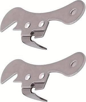 2Pcs Silver One Size Stainless Steel Can Opener Manual Can Opener Multifunctional Kitchen Accessories, Manual Can Openers