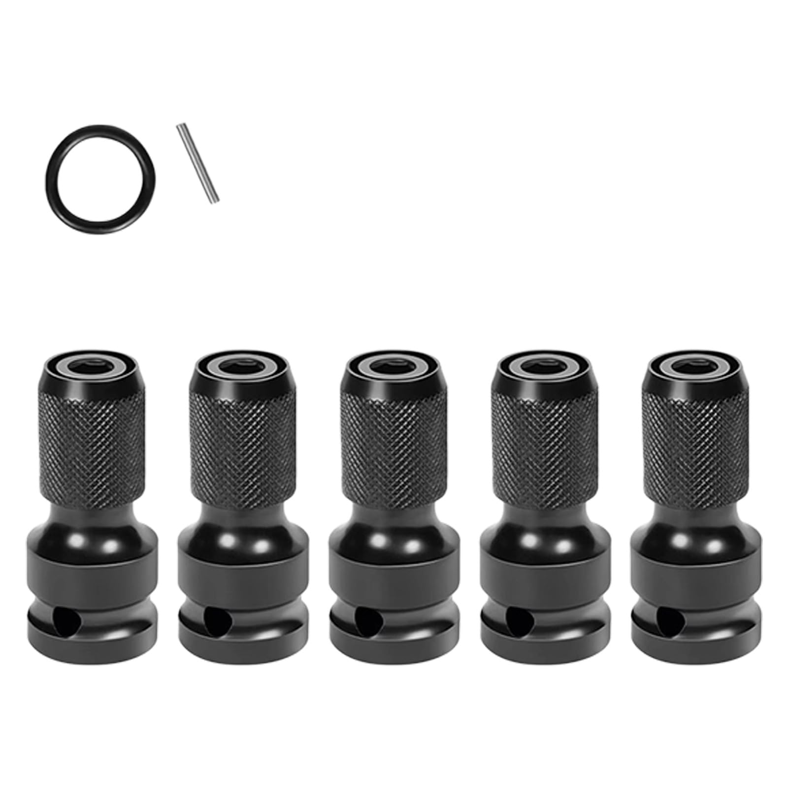5Pcs 1 / 2Inch Square to 1 / 4Inch Hexagonal Ratchets Socket Impacts Wrench Socket Set Spanner Drive Drill Chucks Drill Chucks Adapter