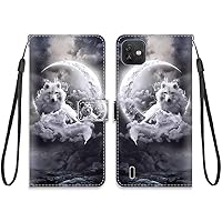 RonRun Cover Per Wiko Y62 Con Supporto E Portafoglio: Custodia Magnetica In Pelle PU Con Rilievo 3D Farfalla (Blu) - 6