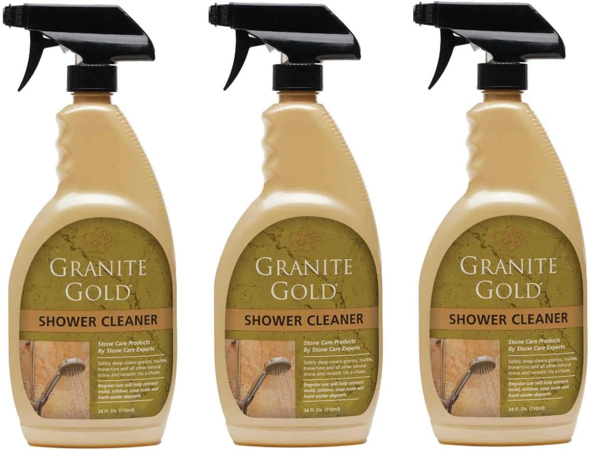 Granite Gold 24 oz. Shower Cleaner | Non-toxic and Non-acidic | 24 oz. Bottle (PACK OF 3) : Health & Household