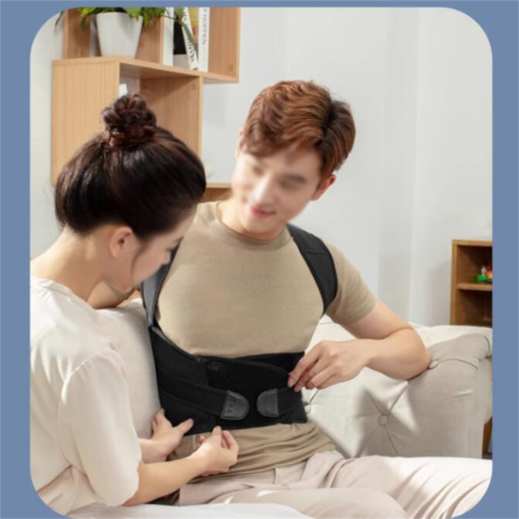 Female Adult High And Low Shoulders Bent Sitting Posture With Teenagers To Correct The Back With The Male(X-Large) (D Medium)