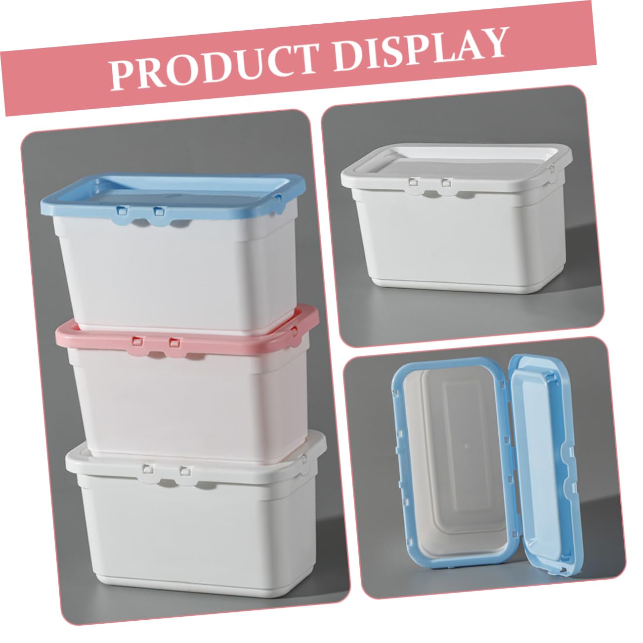 MUCKLILY 3Pcs Laundry Pod Storage Box Containers for Organizing Laundry Beads with Lids Space Saving Laundry Dispenser for Easy Access to