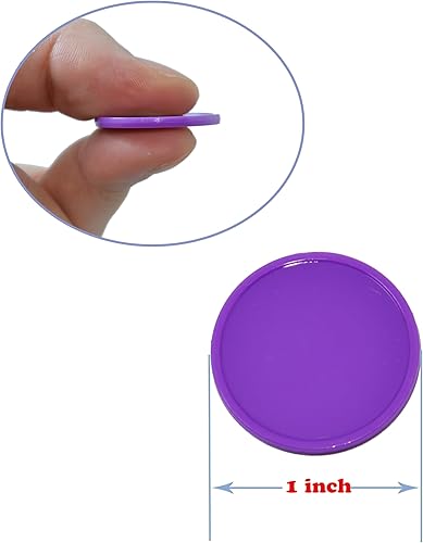 Vista 43 de SmartDealsPro juego de 100 fichas de aprendizaje de plástico opaco, de 1 pulgada, para juegos de fichas, minipóquer, con caja de almacenamiento