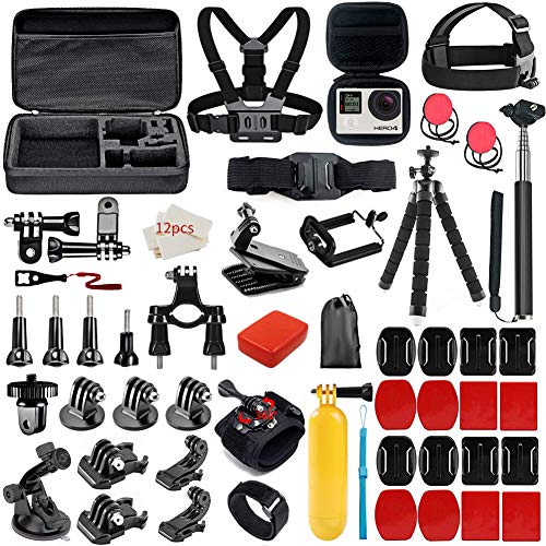 AKASO 42 in 1 Action Cam Zubehörset mit Sammeltasche, kompatibel mit EK7000/EK7000 Pro/Brave 4/Brave 4 Pro/Brave 7 LE/Brave 7/V50X/V50 Pro/V50 Elite/GoPro/DJI/ Action Kamera