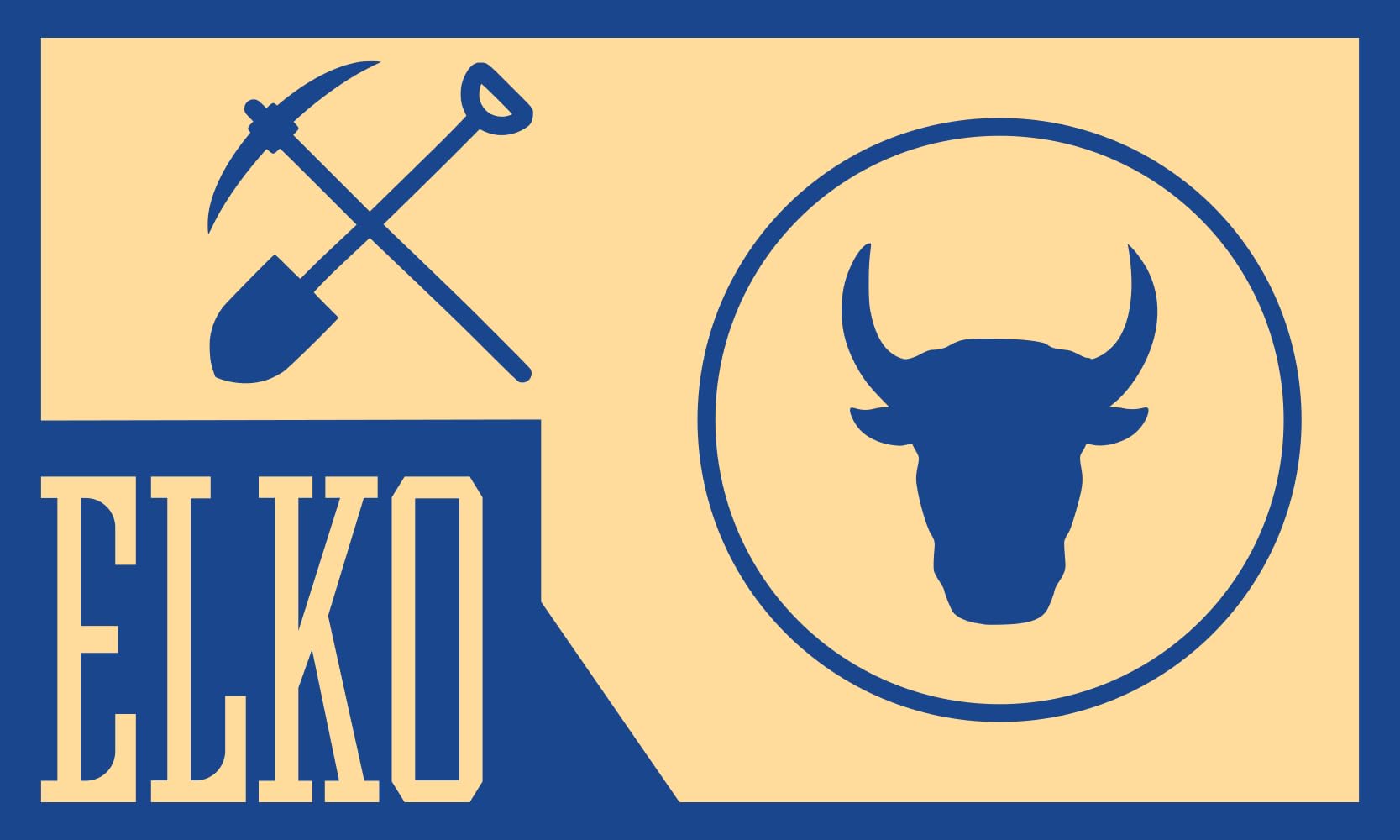 Drapeau Elko County Nevada grand format pour mât extérieur et décoration