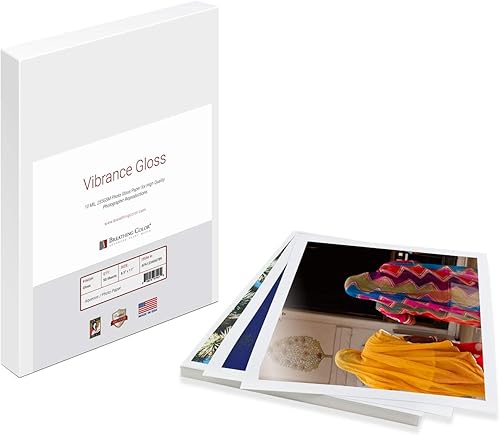 Vibrance - Papel para impresora fotográfica brillante de 8.99 oz/m², acabado brillante, hojas de papel fotográfico de alta calidad de 8.5 x 11