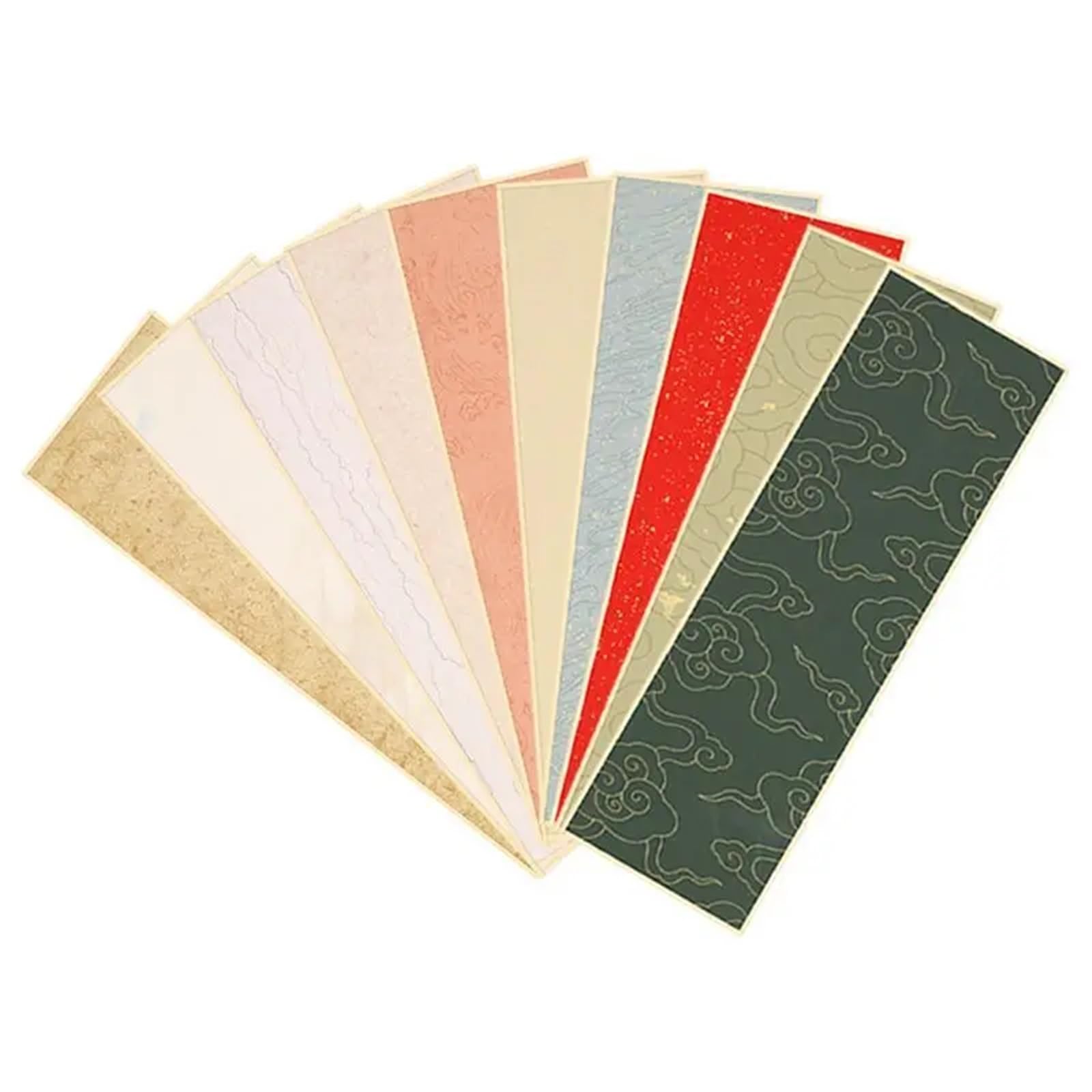 Ręcznie robiony papier ryżowy z włókien, Półdojrzały papier Xuan Malarstwo do kaligrafii Kartki z życzeniami Wielokolorowe 4 szt(Color-i)
