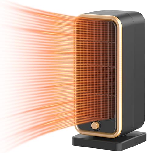 Calentador de espacio para interiores, calentador eléctrico portátil, mini calentador eléctrico de 500 W con protección contra sobrecalentamiento y