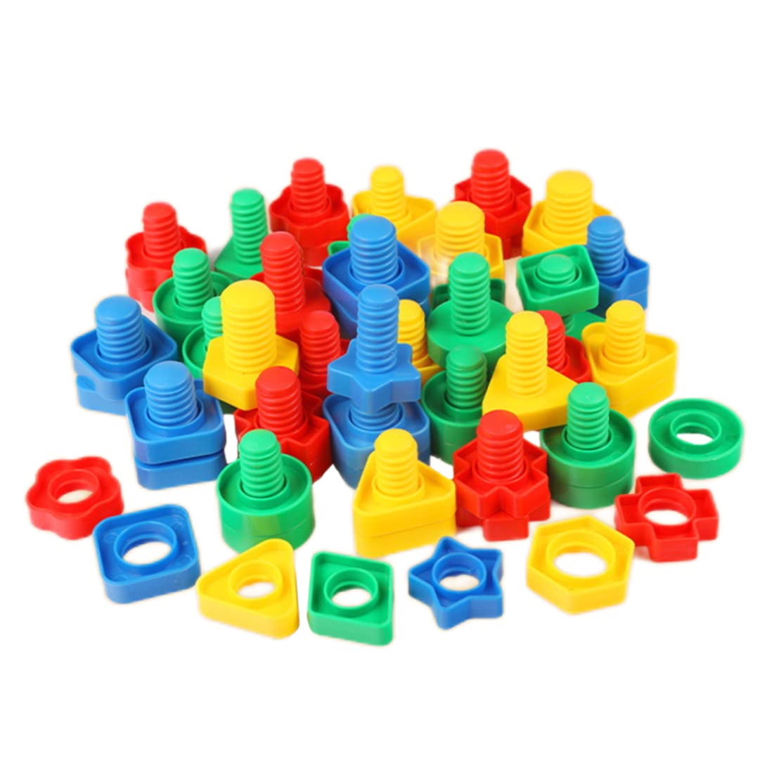 AwnsIMfreien Educational Learning Toys, Baby Nut Toy Set Screw Nut Color Sorting Toy Building Construction for Preschooler Learning, Baby Bolts Set