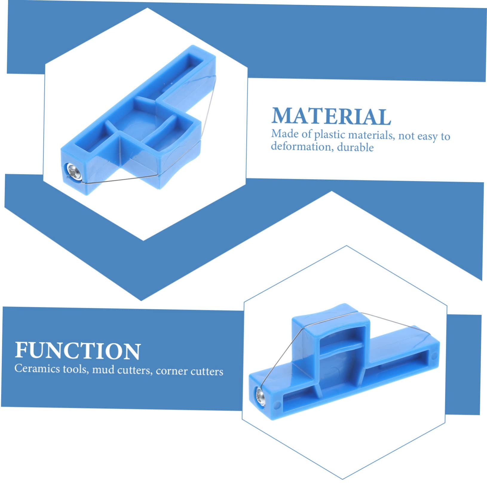 Anneome 5pezzi Utensile per Modellazione Argilla Cutter Angolare Ceramica per Filo per Taglio Argilla Strumento Resistente per Ceramica e Scolpire per Artisti e Hobbyisti