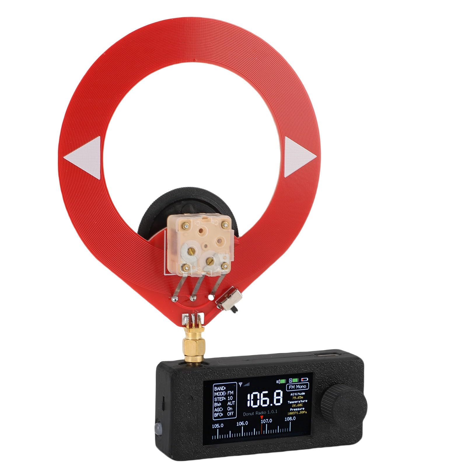 SI4732 SDR-Radioempfänger, 500kHz-2000kHz LSB USB AM FM Pocket Radio, 1,9 IPS-Bildschirm All-Band-Radios-Empfänger HF SW MW VHF-Radios mit Loop-Antenne, 3,5 Mm Kopfhörerbuch