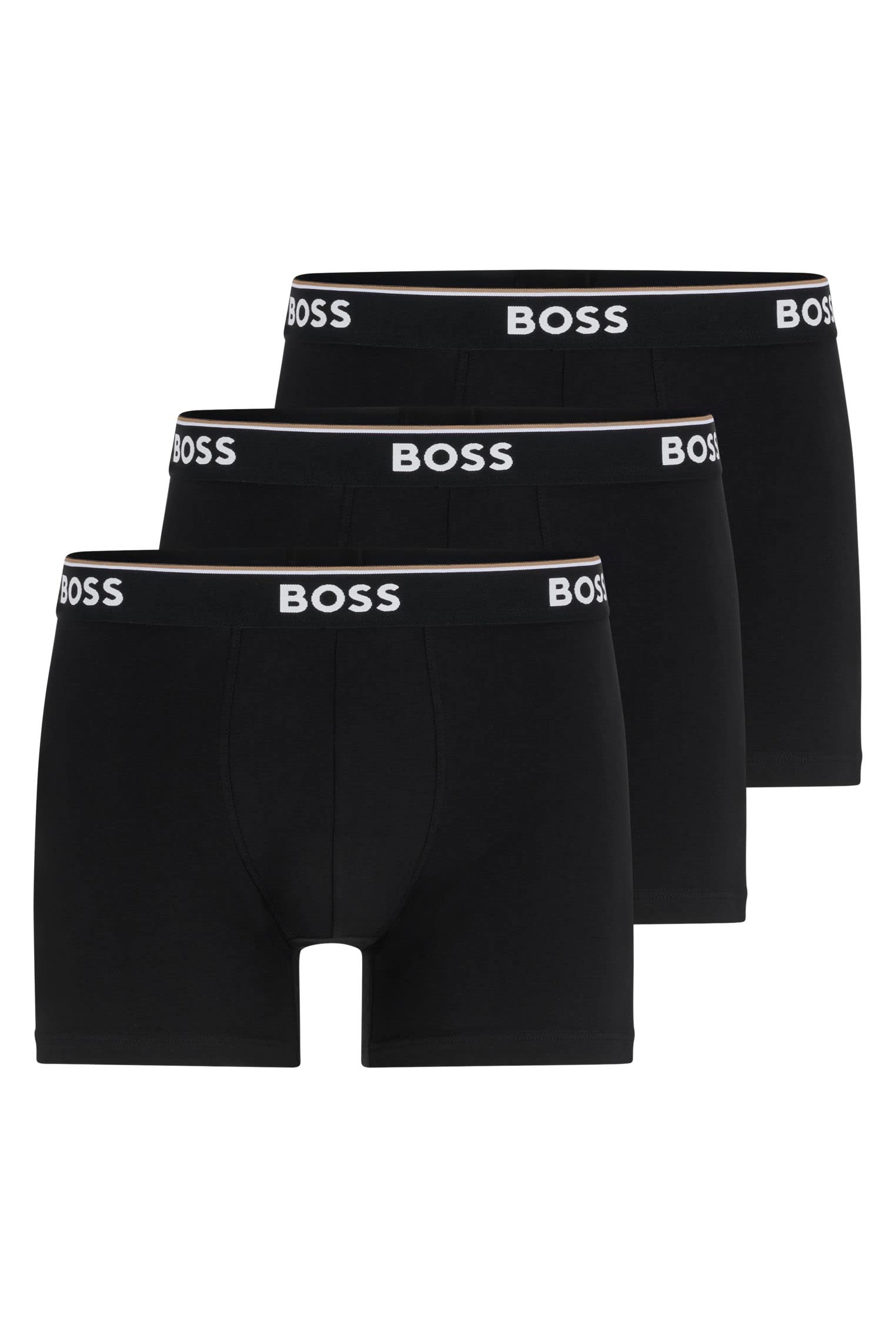 Boss Men's Bodywear 3 Pack Boxer Briefs With Logo Detail Black Small