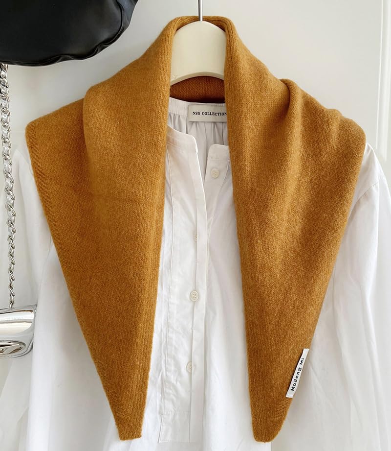 Knit Triangle Scarf for Women Y2k Head Scarf Small Scarf Old Money Aesthetic Accessories Streetwear3