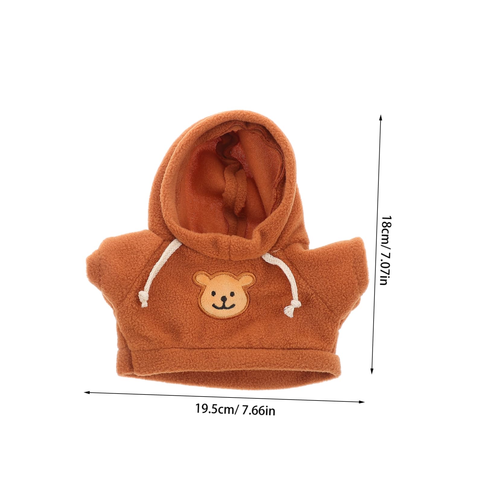 Toddmomy Fashionable Bear Plush Clothing 5pcs Stuffed Animal Hoodies for 14-18 Inch