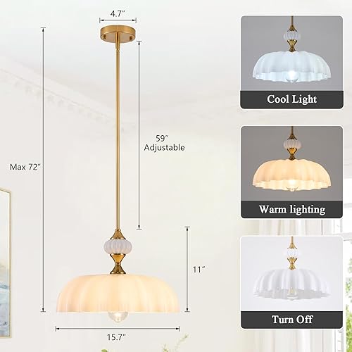 Miniatura 5 de Este magnífico candelabro de cristal tiene un aspecto elegante que puede combinar con una variedad de estilos de decoración del hogar, y es