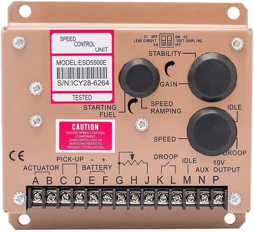 ESD5500E Generator Speed Controller module 5500E electric speed Governor 12v 24v DC motor control diesel engine part(Common 5500E)